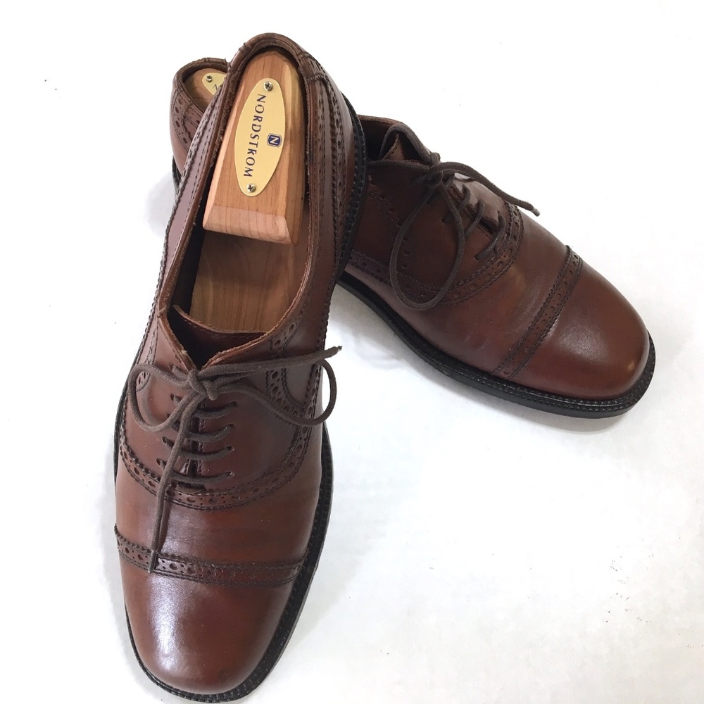 Bostonian Luxe Leather Oxford Cap Toe Brown 8M